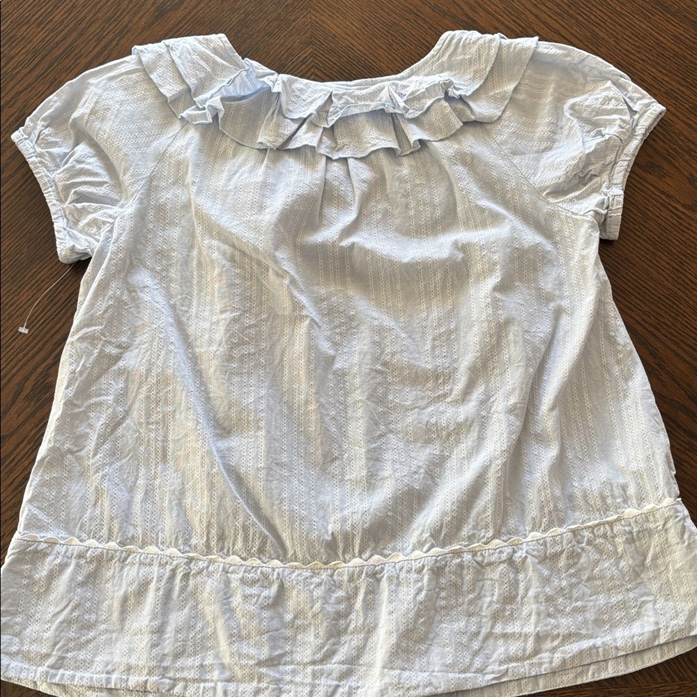 Vintage Anthropologie Lithe Blue Peter Rabbit blouse size 4 (Small) NWOT - Picture 7 of 9